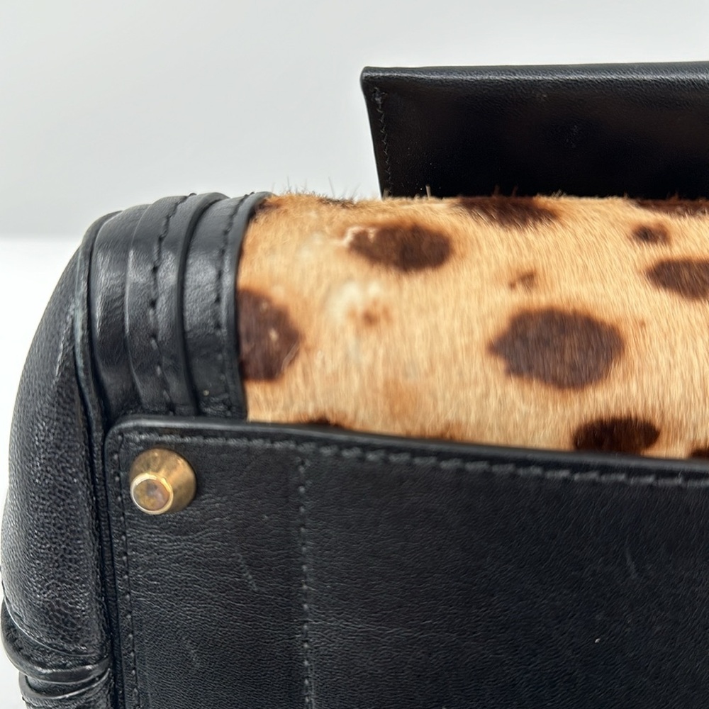 Authenticated Chloe Leopard Alice 2 Way Handbag- Black - Picture 8 of 17